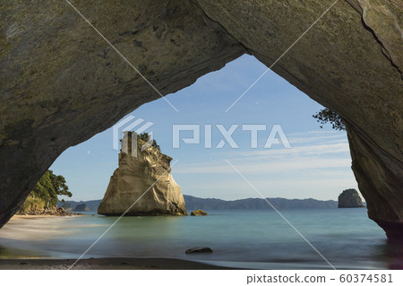 New Zealand Coromandel Peninsula, Cathedral Cove night view New Zealand Coromandel Peninsula, Cathedral Cove night view 60374581