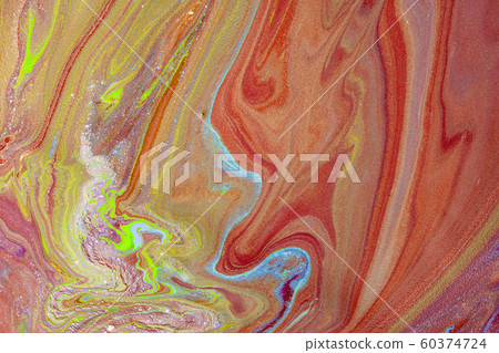 Abstract colored background from spilled paints 60374724