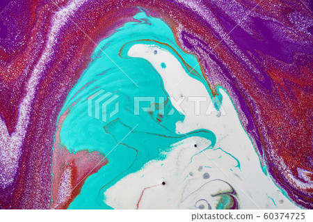 Abstract colored background from spilled paints 60374725