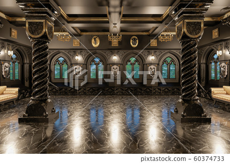 3d rendering of the hall in classical style 60374733