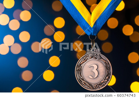 Third placed runner up medallion on a ribbon Third placed runner up medallion on a ribbon 60374743