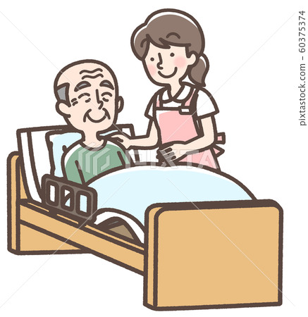 Caregiver apron grandfather - Stock Illustration [60375374] - PIXTA