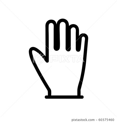 Rubber glove icon vector. Isolated contour symbol illustration 60375460