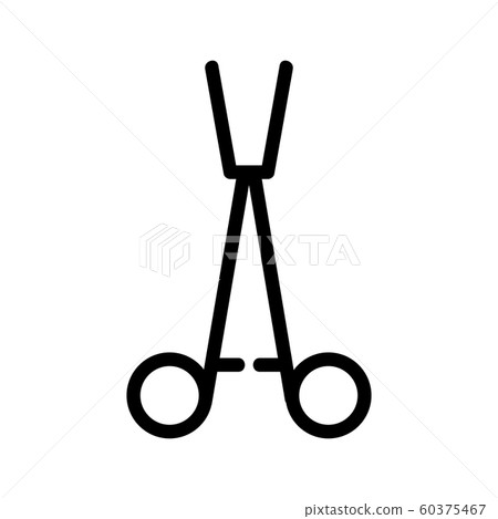 surgical clamp icon vector. Isolated contour symbol illustration 60375467
