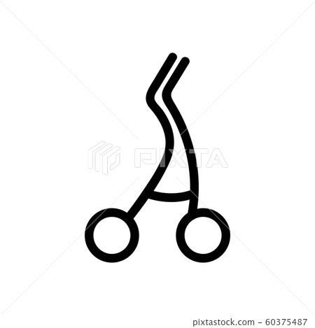 surgical clamp icon vector. Isolated contour symbol illustration 60375487