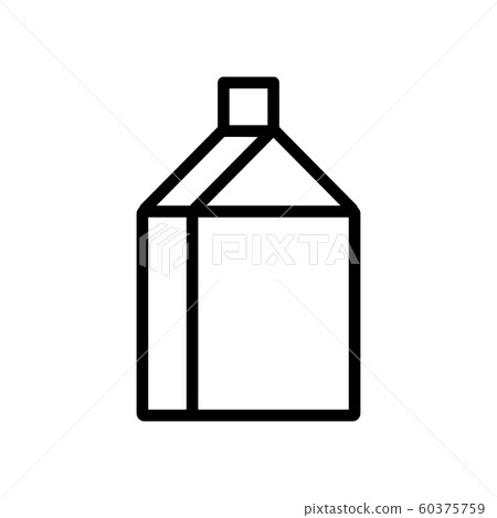 A box for milk icon vector. Isolated contour symbol illustration A box for milk icon vector. Isolated contour symbol illustration 60375759