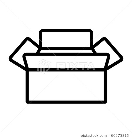 Open box icon vector. Isolated contour symbol illustration 60375815