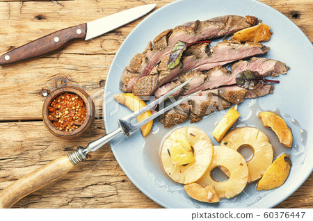 Roasted duck with pineapple Roasted duck with pineapple 60376447