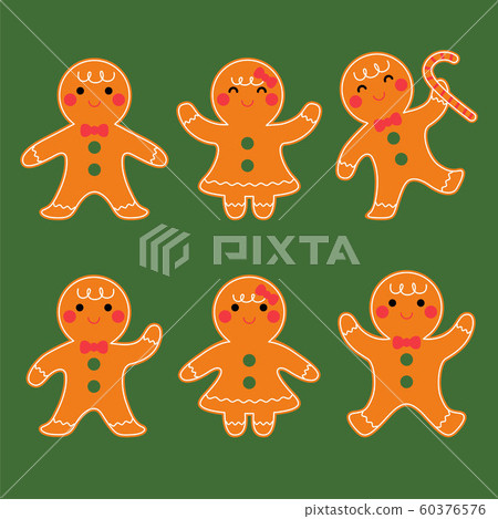 cute gingerbread boy and girl character set cute gingerbread boy and girl character set 60376576