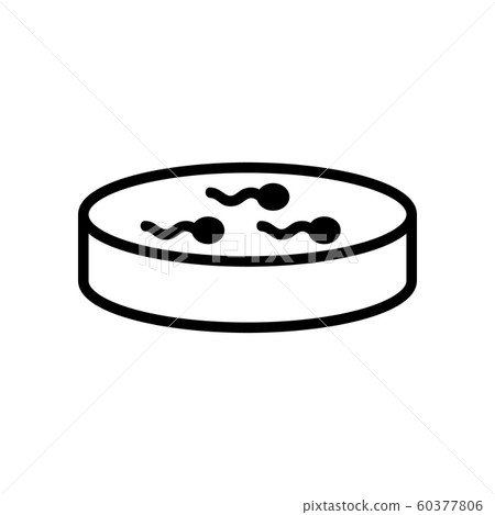 sperm in the lab icon vector. Isolated contour symbol illustration 60377806