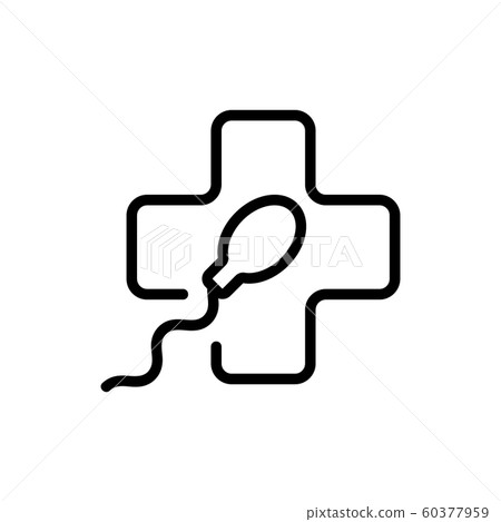 artificial insemination icon vector. Isolated contour symbol illustration 60377959
