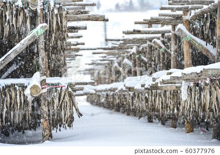 Korean winter landscape with snow 60377976