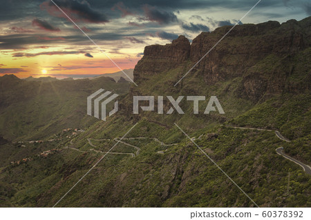 Mountain landscape on tropical island Tenerife, 60378392