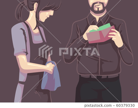 Girl Domestic Abuse Economic Illustration 60379330
