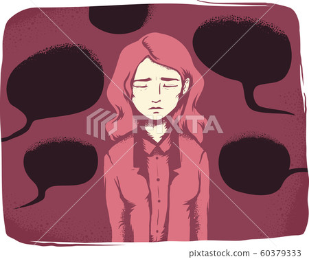 Girl Verbal Harassment Illustration Girl Verbal Harassment Illustration 60379333