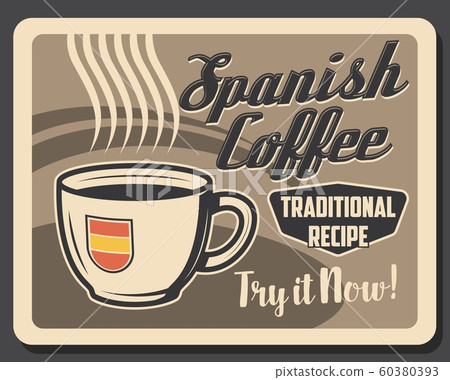 Steaming cortado in cup, retro hot Spanish coffee Steaming cortado in cup, retro hot Spanish coffee 60380393