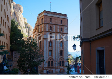 Montserrat cityscape and rock formations 60380632