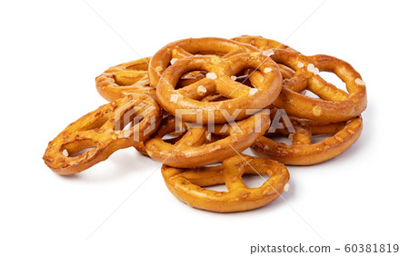Salt Pretzels On White Salt Pretzels On White 60381819