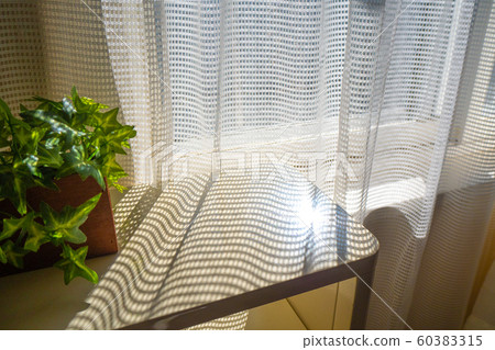 陽光透過窗簾 陽光透過窗簾 60383315