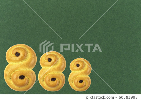 Traditional Swedish and scandinavian Christmas bun 60383995