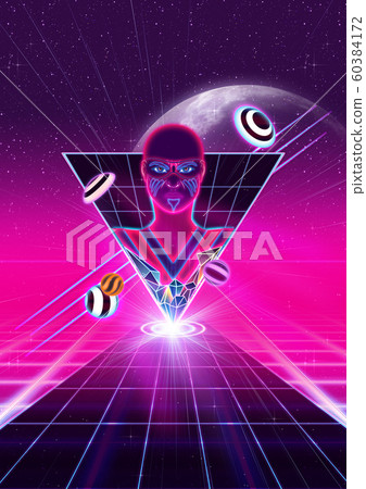 Futuristic indian man portrait 60384172