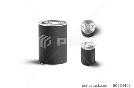 Blank black big conserve can mock up, different view Blank black big conserve can mock up, different view 60384401