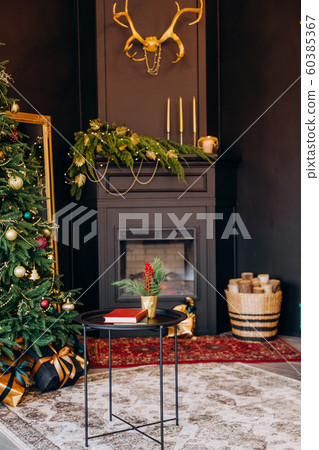 celebration christmas home interior black green 60385367