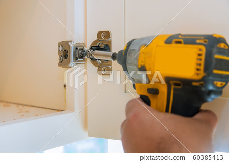 Carpentry assembly of furniture accessories in the 60385413