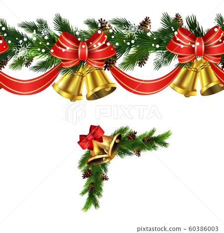 Vector Christmas Border decoration collection Vector Christmas Border decoration collection 60386003