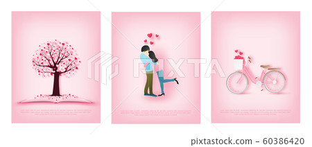 Illustration of love greeting card in paper cut. Illustration of love greeting card in paper cut. 60386420
