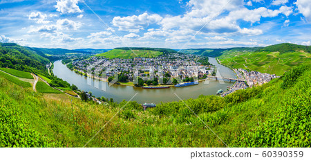 Bernkastel Kues aerial view, Germany. Bernkastel Kues aerial view, Germany. 60390359