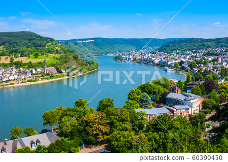Boppard town aerial view, Germany Boppard town aerial view, Germany 60390450
