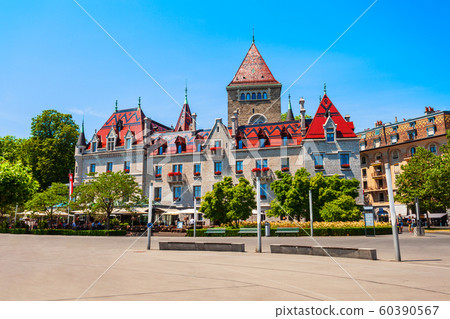 Chateau Ouchy Castle in Lausanne 60390567