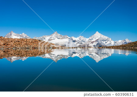 Riffelsee lake and Matterhorn, Switzerland 60390631