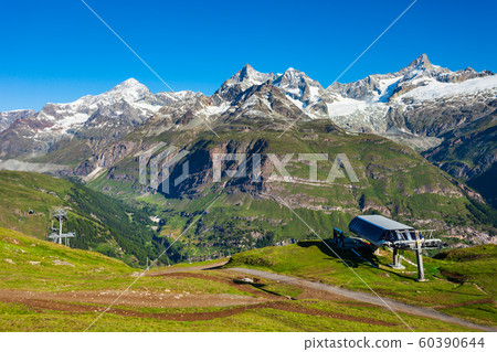 Cable car station near Zermatt 60390644