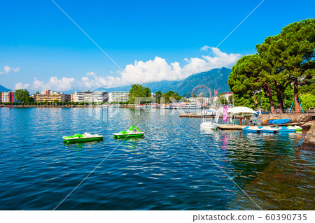 Locarno port with boats, Switzerland 60390735