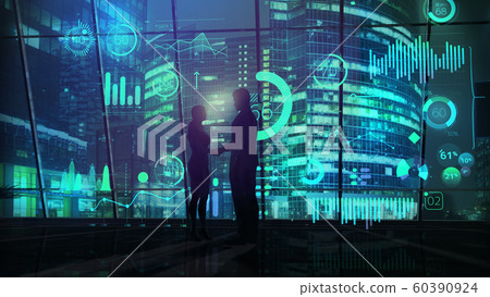 Successful deal and handshake on the background of the window. 60390924