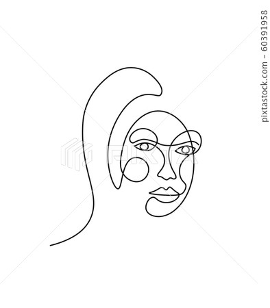 simple face line drawing