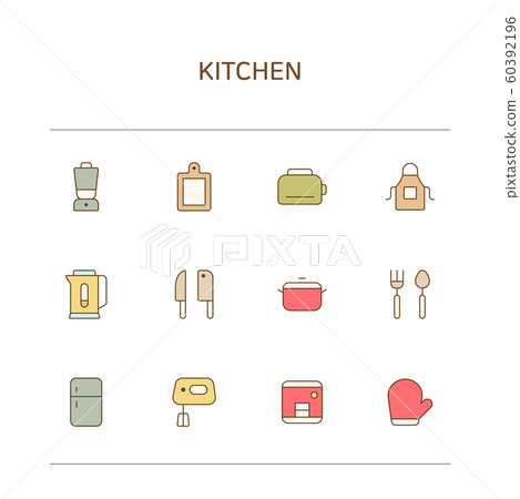 Set of thin line icons illustrations 042 - Stock Illustration [60392196 ...