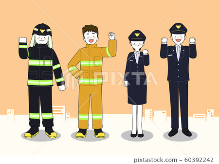 Group of people raising arms, cheering, celebrating cartoon illustration 003 60392242