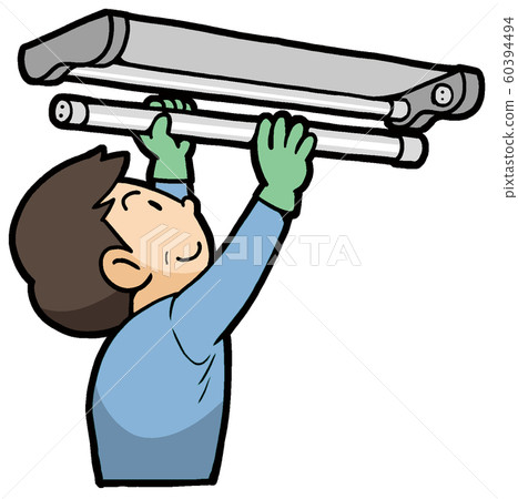 Men who exchange fluorescent lights (middle-aged) Men who exchange fluorescent lights (middle-aged) 60394494
