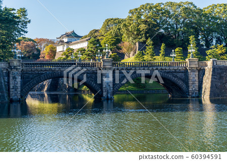 Edo Castle Fushimi Pass and the main gate stone bridge (double bridge) Edo Castle Fushimi Pass and the main gate stone bridge (double bridge) 60394591