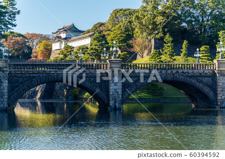 Edo Castle Fushimi Pass and the main gate stone bridge (double bridge) 60394592