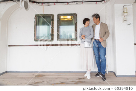 Yokohama couple travel A good couple who talk about memories that came from old honeymoon in Yamashita Park area 60394810