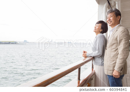 Yokohama couple travel A good couple who talk about memories that came from old honeymoon in Yamashita Park area Yokohama couple travel A good couple who talk about memories that came from old honeymoon in Yamashita Park area 60394841