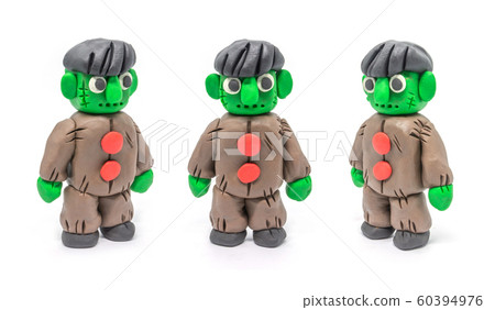 Play dough Monster halloween on white background 60394976