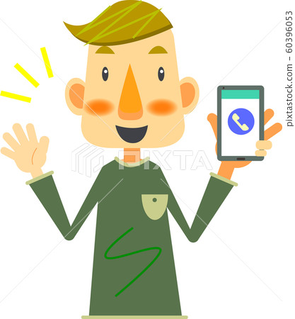 Male smartphone call Male smartphone call 60396053
