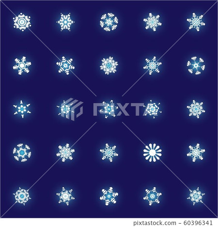 Cute snowflake with shadow on blue background. Cute snowflake with shadow on blue background. 60396341