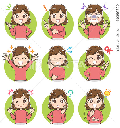 Women cute illustration set Women cute illustration set 60396700