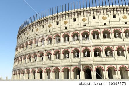 Coliseum amphitheater in Rome reconstruction 3d illustration Coliseum amphitheater in Rome reconstruction 3d illustration 60397573